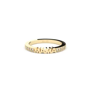 Becoming Eternity Mama 18K Gold Ring w. Lab-Grown Diamonds