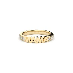 Becoming Luxury Eternity Mama 18K Gold Ring w. Lab-Grown Diamonds