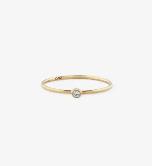 Bezel Diamond Ring 0.03 in 14K Gold