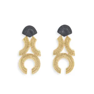 Black & Gold Grand Curvature Earrings Pieces of Eight