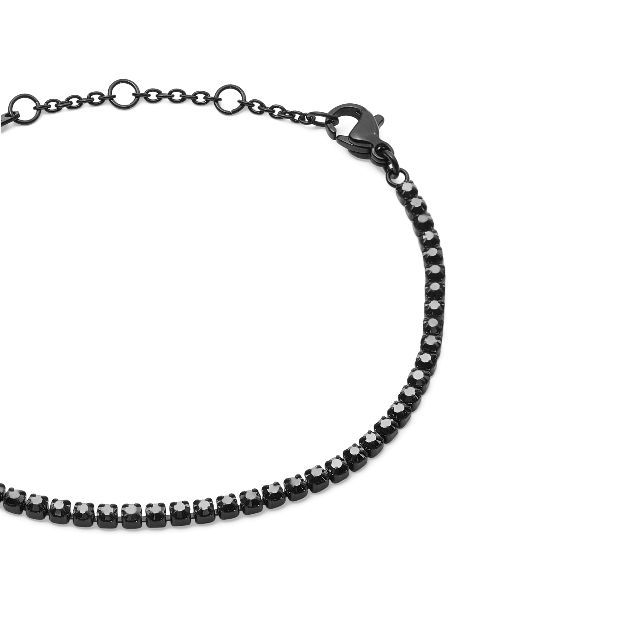 Black Crystal Tennis Bracelet Daniel Wellington