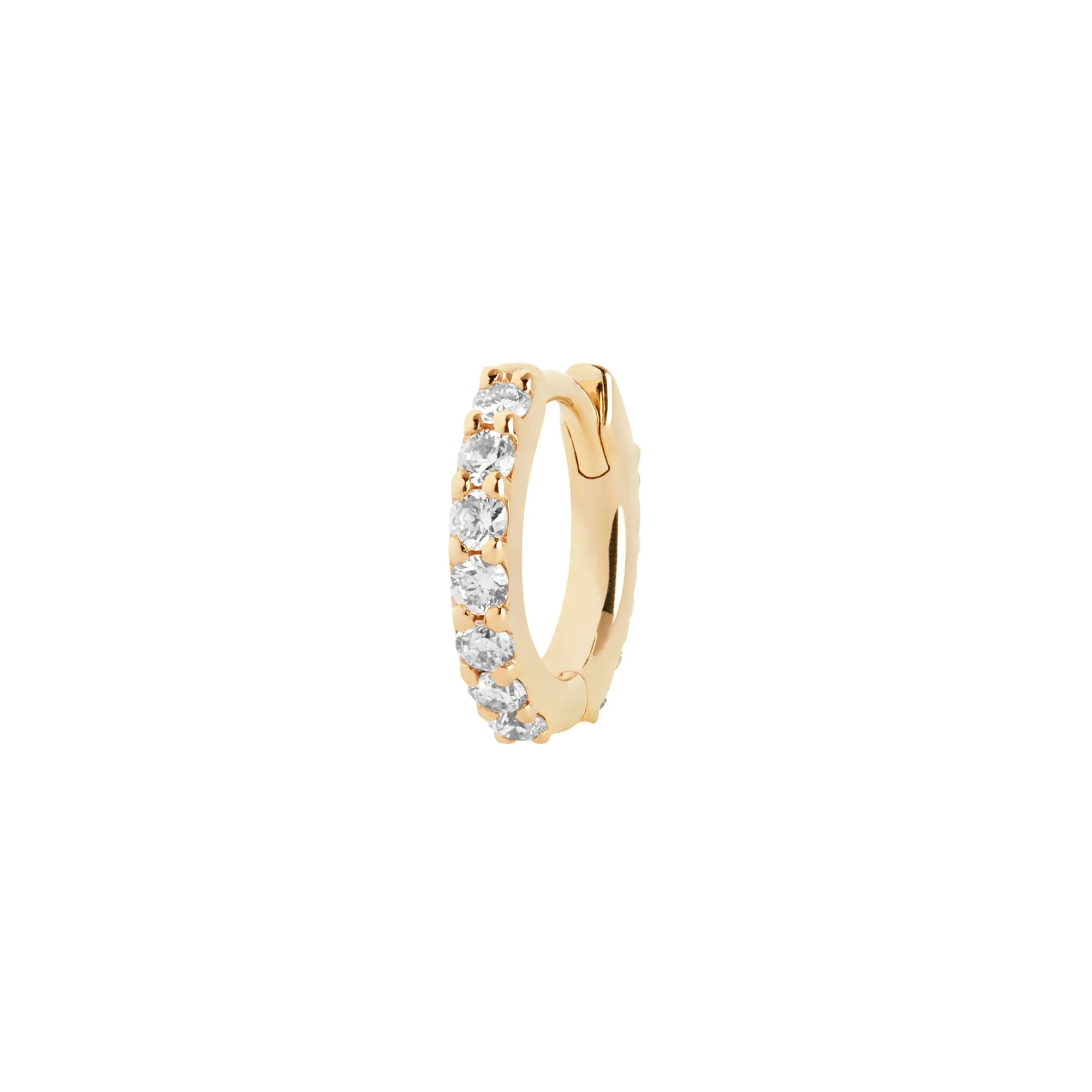 Bovary 8 14K Gold Huggie w. Lab-Grown Diamonds