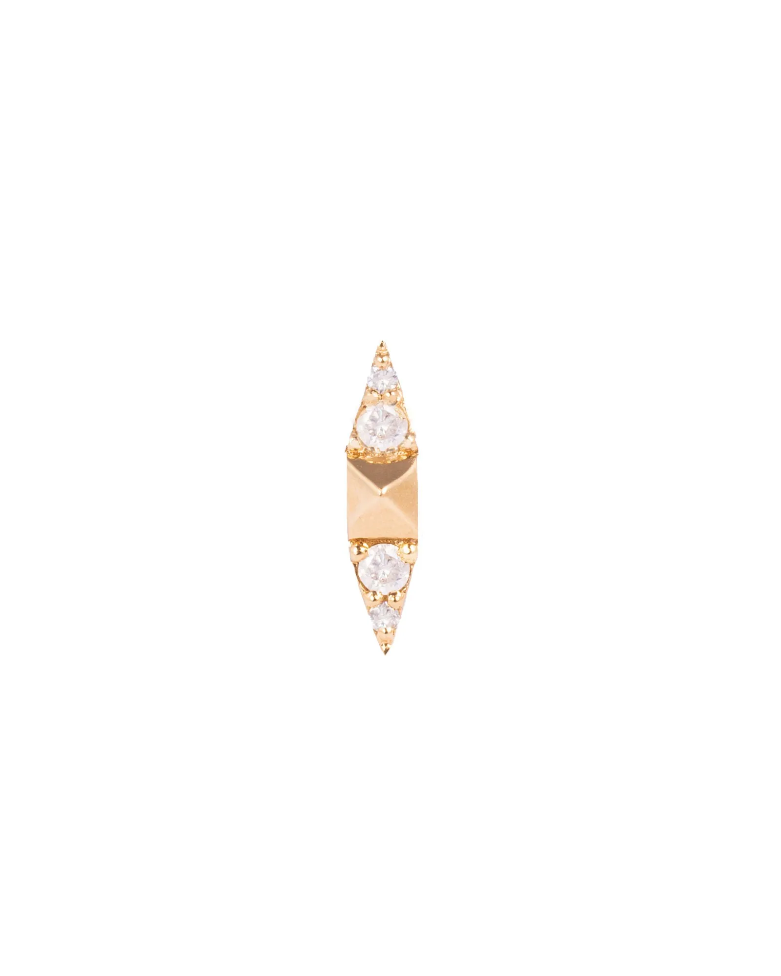 Bow 18K Gold, Whitegold or Rosegold Stud w. Diamonds