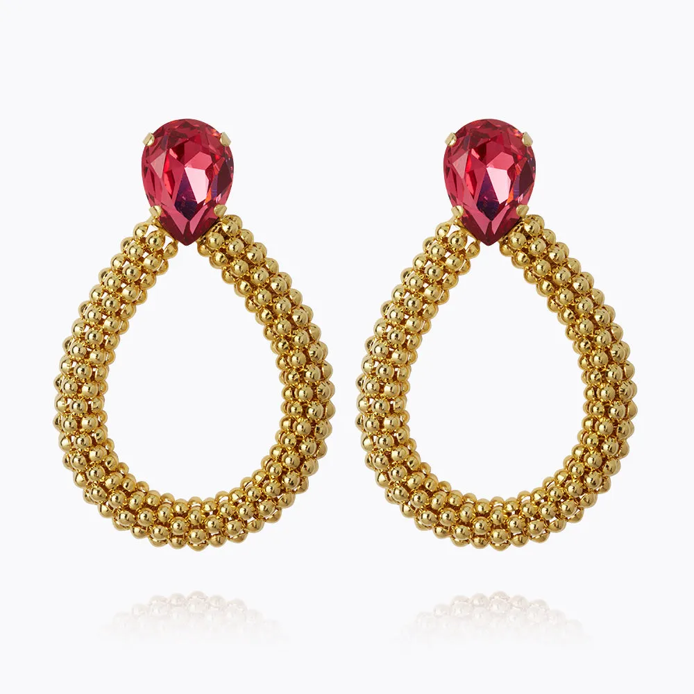 Classic Rope Earrings / Mulberry Red Caroline Svedbom