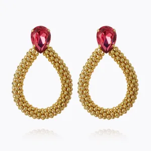 Classic Rope Earrings / Mulberry Red Caroline Svedbom