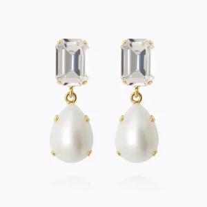 Close Your Eyes Earrings / Pearl   Crystal Caroline Svedbom