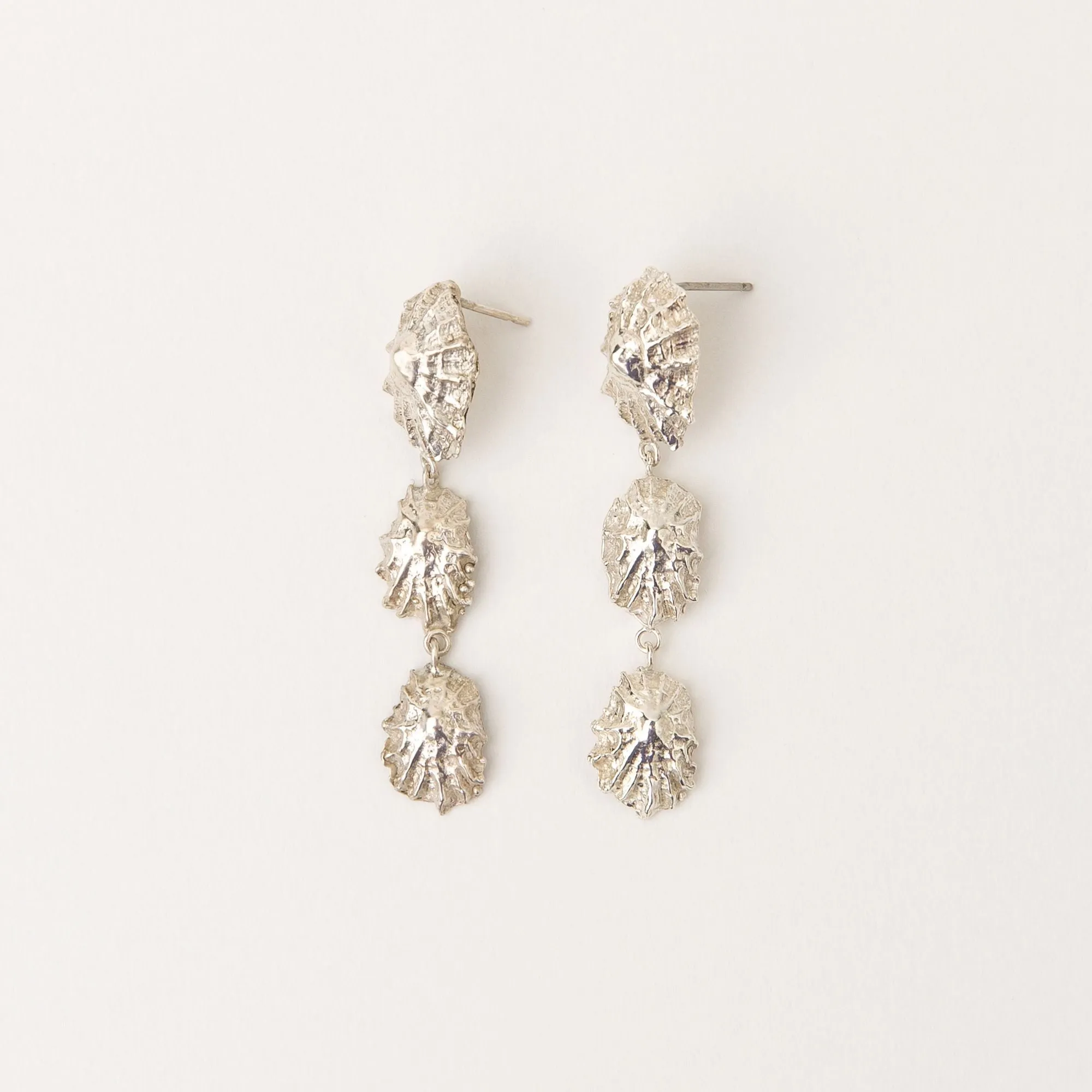 Concha Silver Earrings