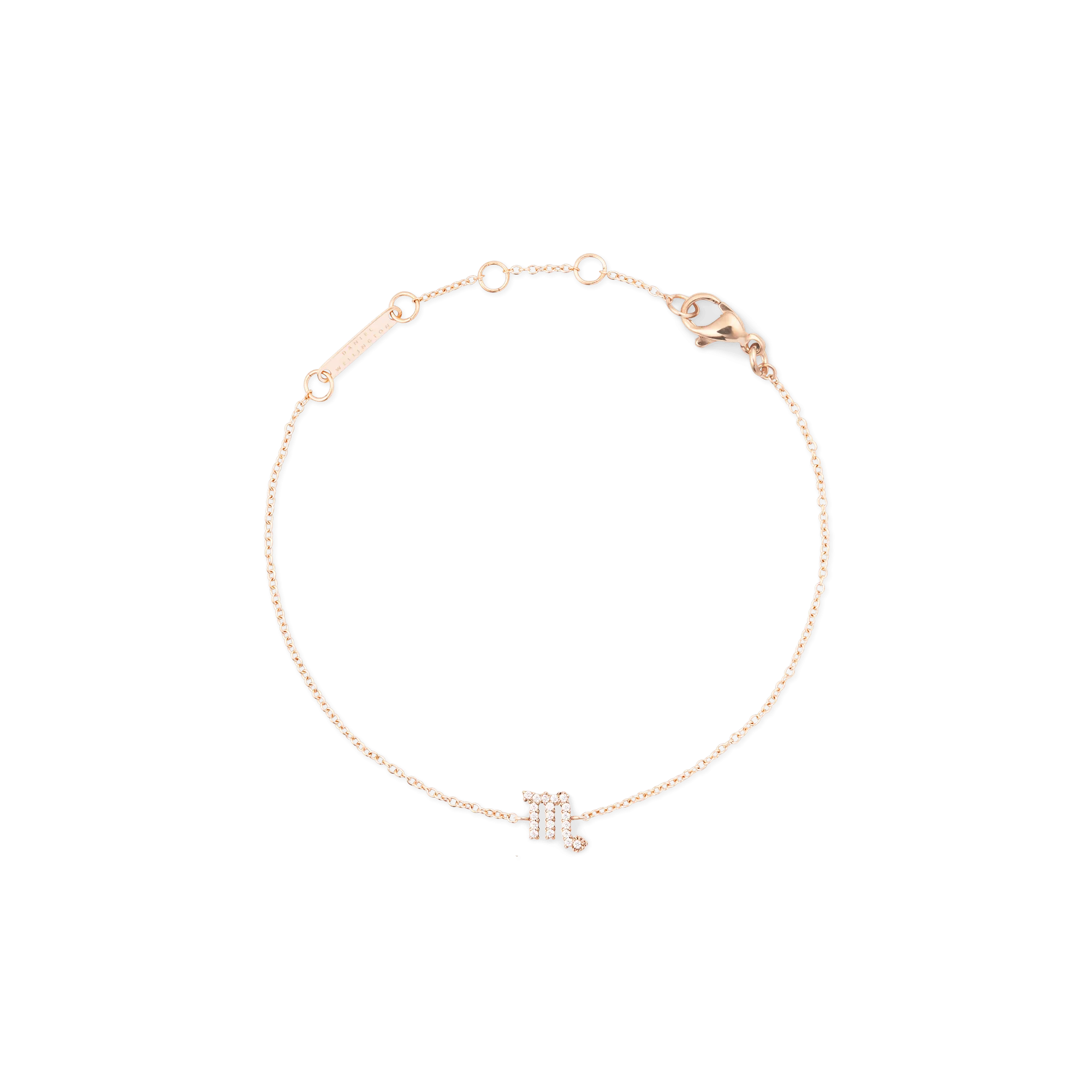 Crystal Zodiac Chain Bracelet Rose Gold Daniel Wellington