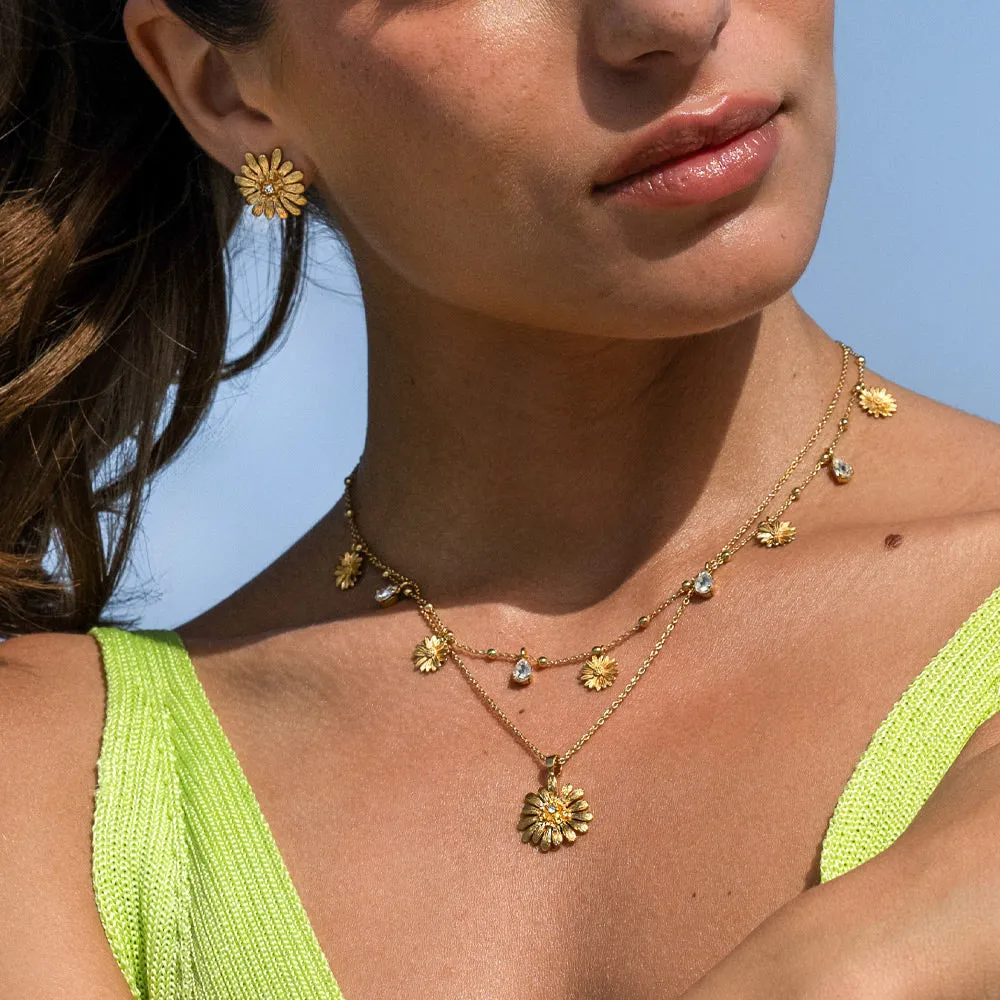 Daisy Multi Necklace / Crystal Caroline Svedbom