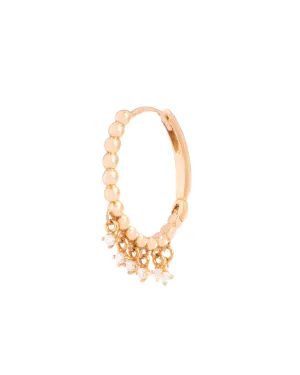 Dangled 18K Gold, Whitegold or Rosegold Hoop w. Diamonds