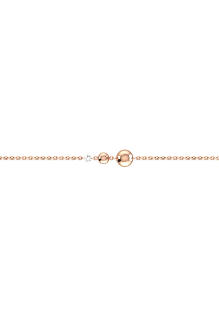 Degrade Nude 18K Rosegold Bracelet w. Lab-Grown Diamond