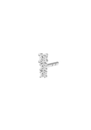Degrade Piercing 18K White Gold Earring w. Lab-Grown Diamonds