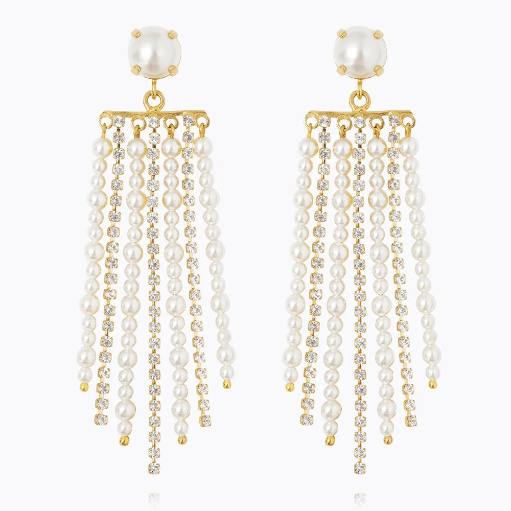 Donna Earrings / Pearl   Crystal Caroline Svedbom