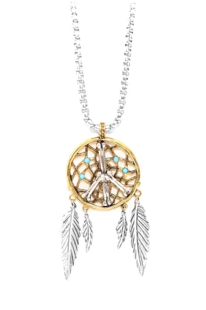 Dream Catcher Necklace Silver/gold