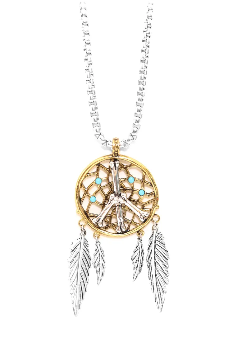 Dream Catcher Necklace Silver/gold