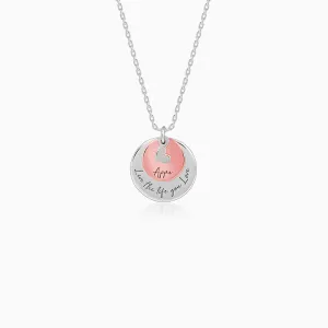 Dual Tone Rose Gold Personalised Layered Coins Name Necklace Giva