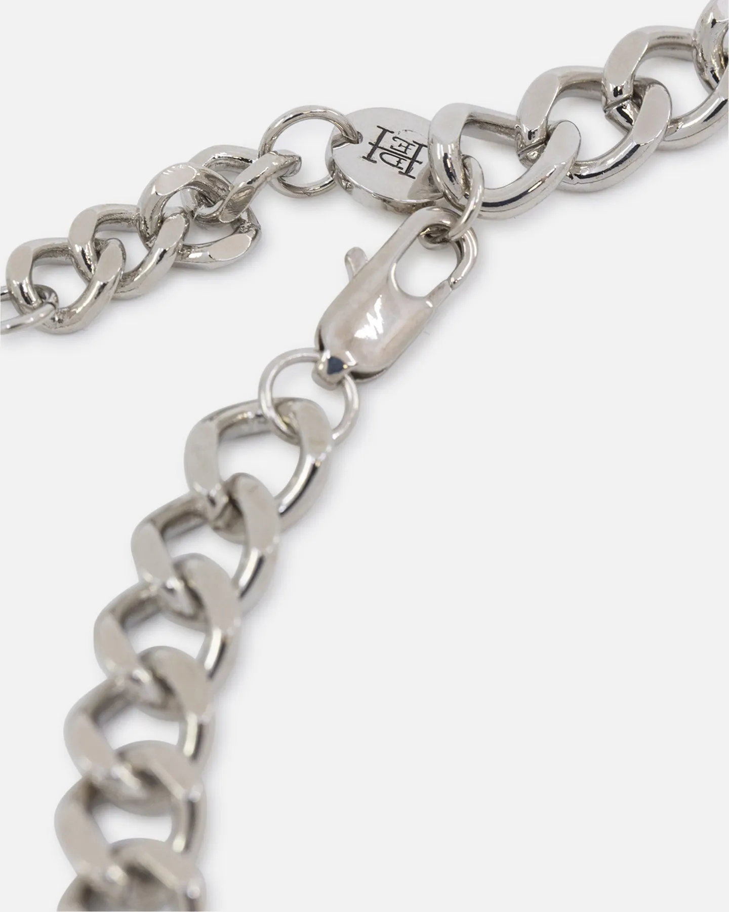 Ed Hardy Multi Charm Cuban Chain Necklace Silver