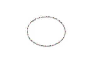 Ellera Rainbow Silver Bracelet w. Yellow, Pink, Blue, Green & Purple Zirconias
