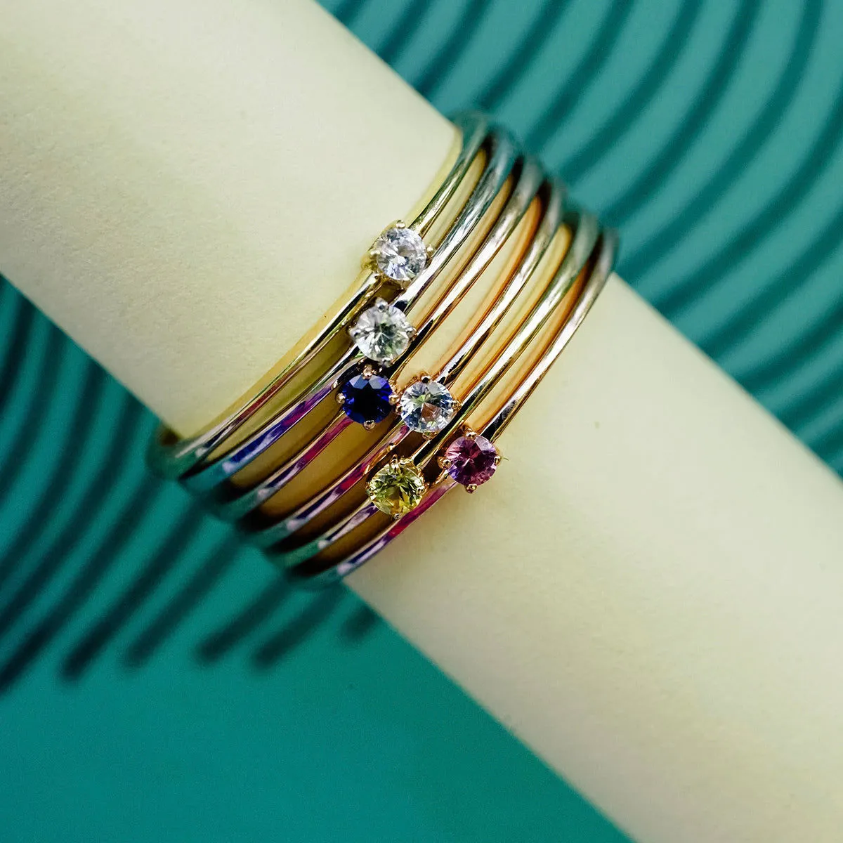 Essential Spring 18K Rosegold Ring w. Sapphire