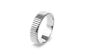 Facet Wide 14K Whitegold Ring