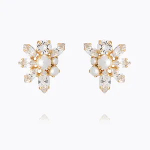 Floral Pearl Earrings / Pearl   Crystal Caroline Svedbom
