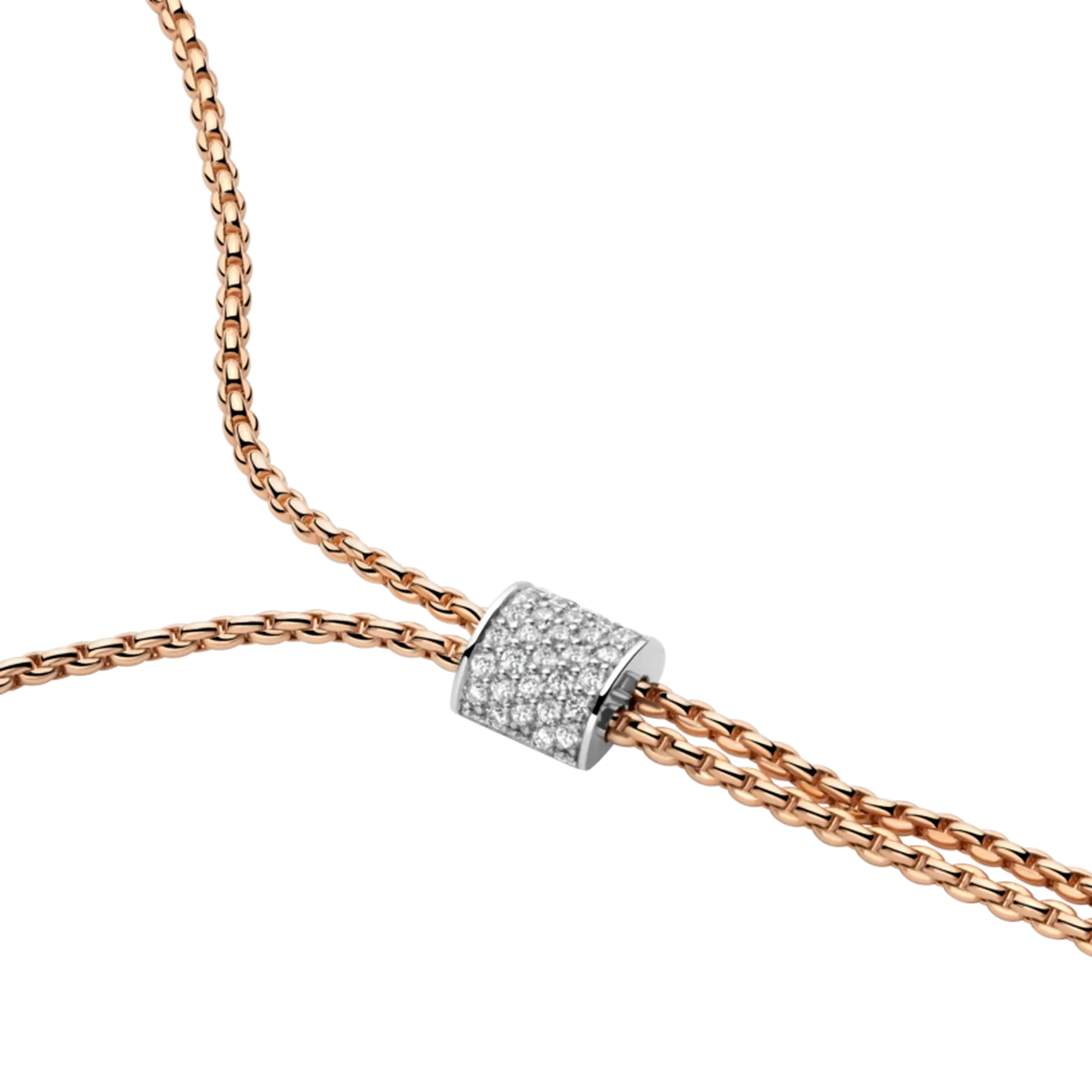 Fope 18ct Rose Gold 0.48ct Diamond Aria Necklace