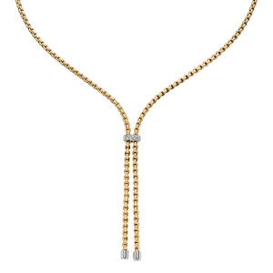 Fope 18ct Yellow Gold 0.10ct Diamond Eka Necklace
