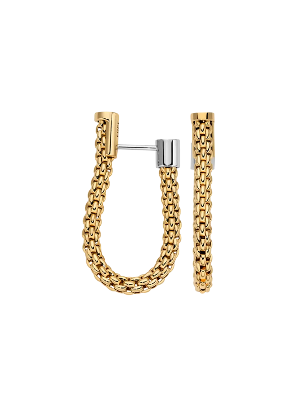 Fope 18ct Yellow Gold Essentials Flex'it Mesh Chain Earrings