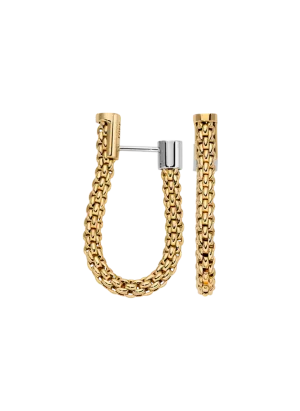 Fope 18ct Yellow Gold Essentials Flex'it Mesh Chain Earrings