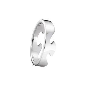 Fusion End 18K White Gold Ring