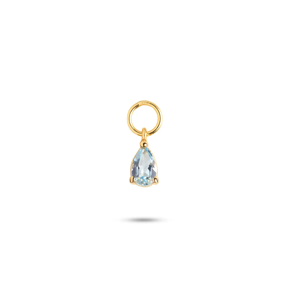 Gem Candy Oval blue 18K Gold Plated Earring-Pendant w. Topaz