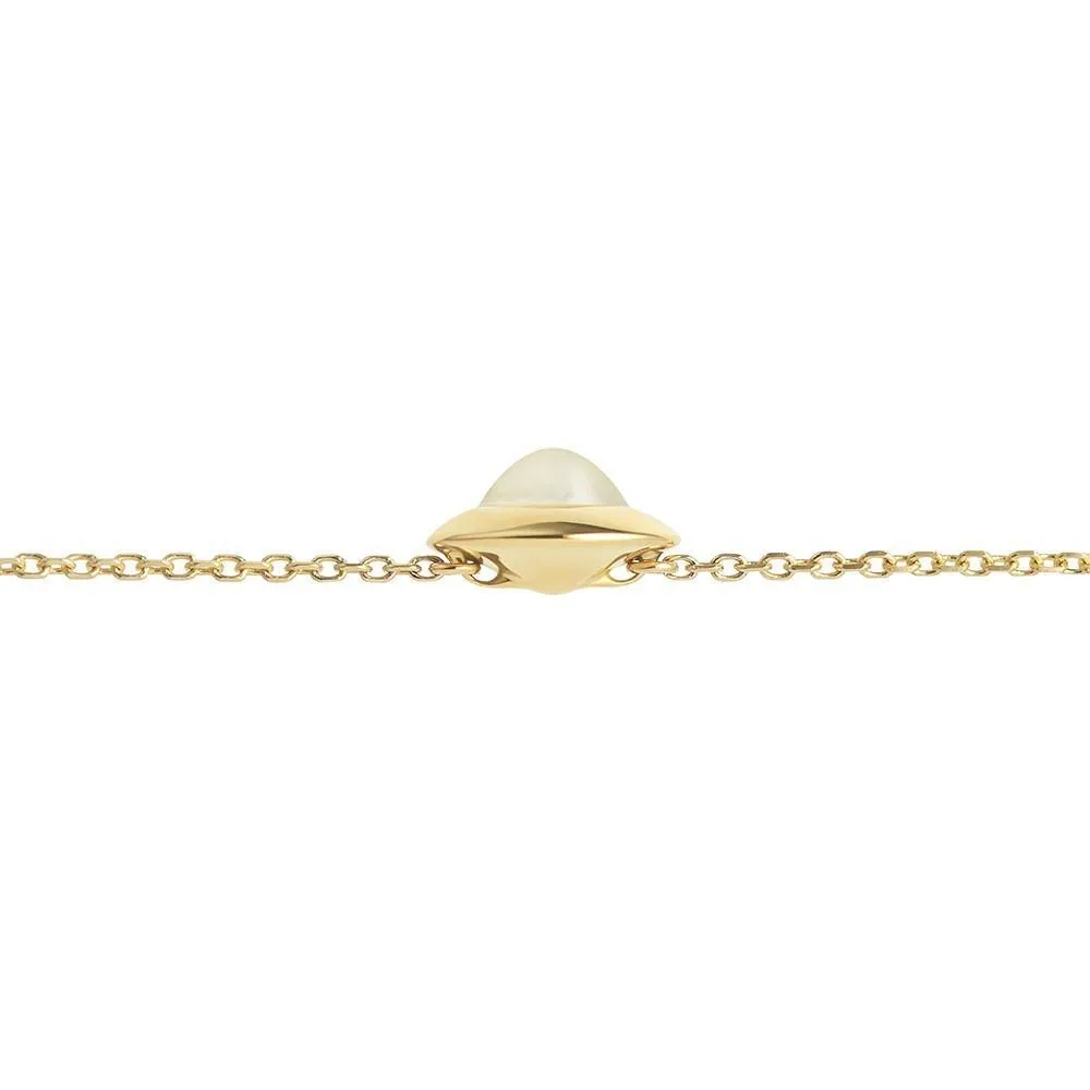 Gems of Cosmo 18K Gold Bracelet w. Olivine