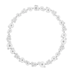 Georg Jensen Daisy Sterling Silver Layered Necklace