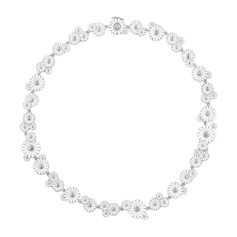 Georg Jensen Daisy Sterling Silver Layered Necklace