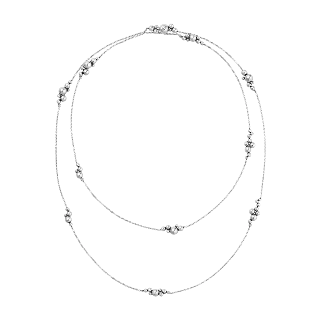 Georg Jensen Moonlight Grapes Sautoir Sterling Silver Necklace