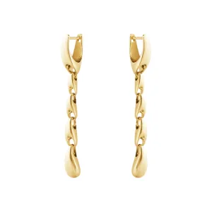 Georg Jensen Reflect 18ct Yellow Gold Link Drop Earrings