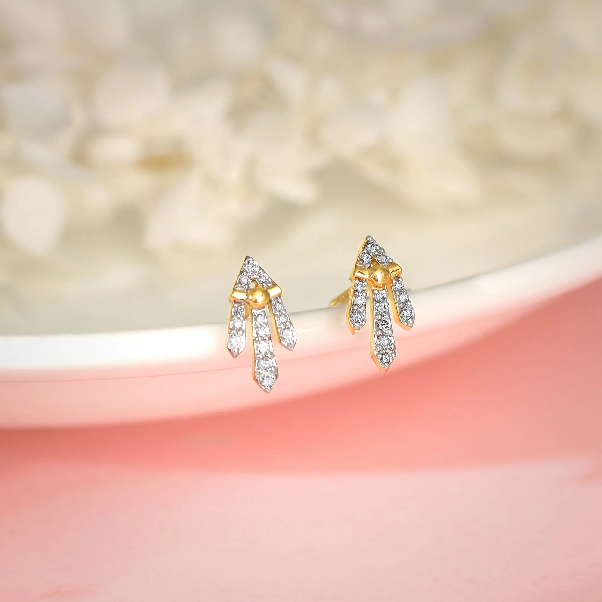 Gold Aspire Diamond Earrings Giva