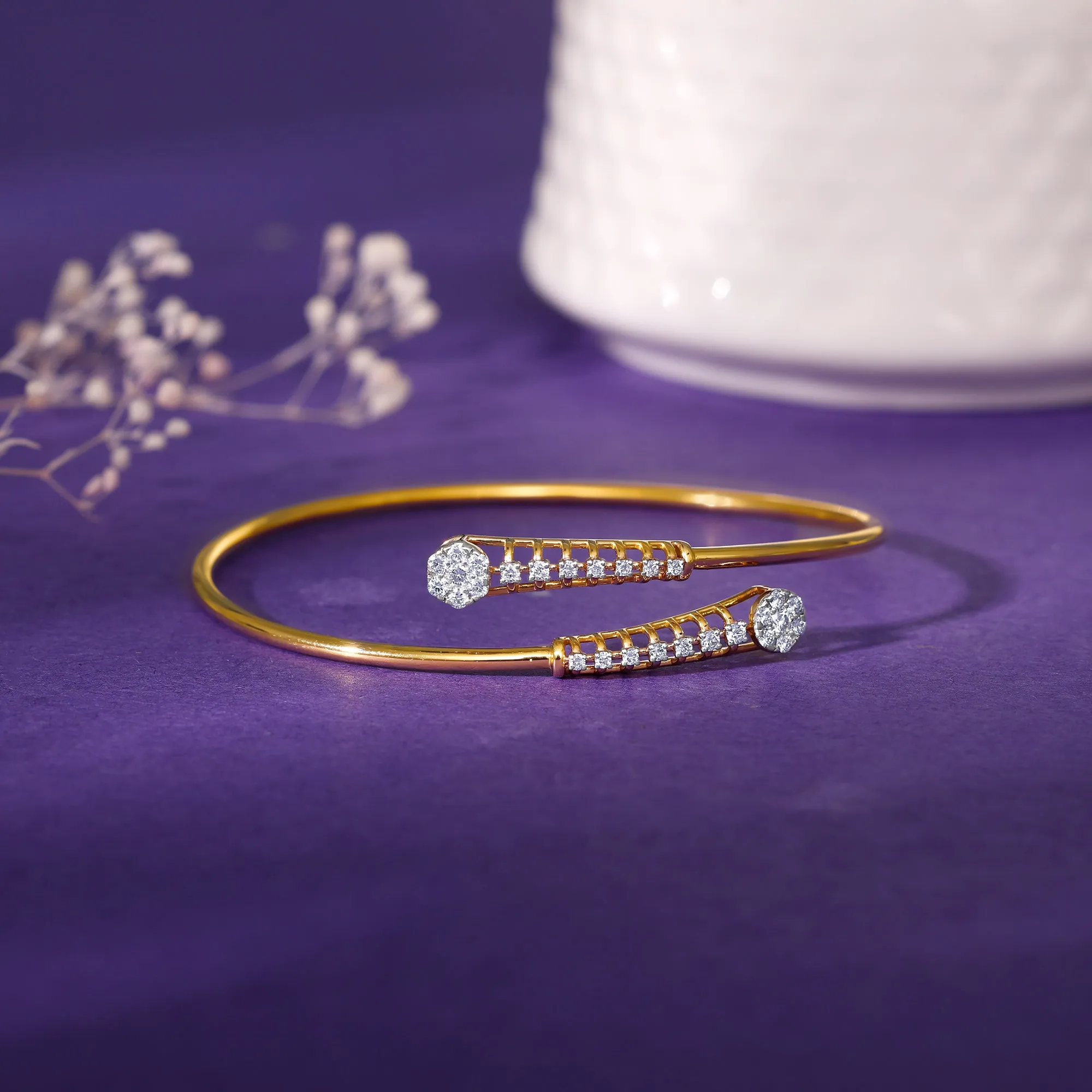 Gold Celeste Diamond Cuff Bracelet Giva