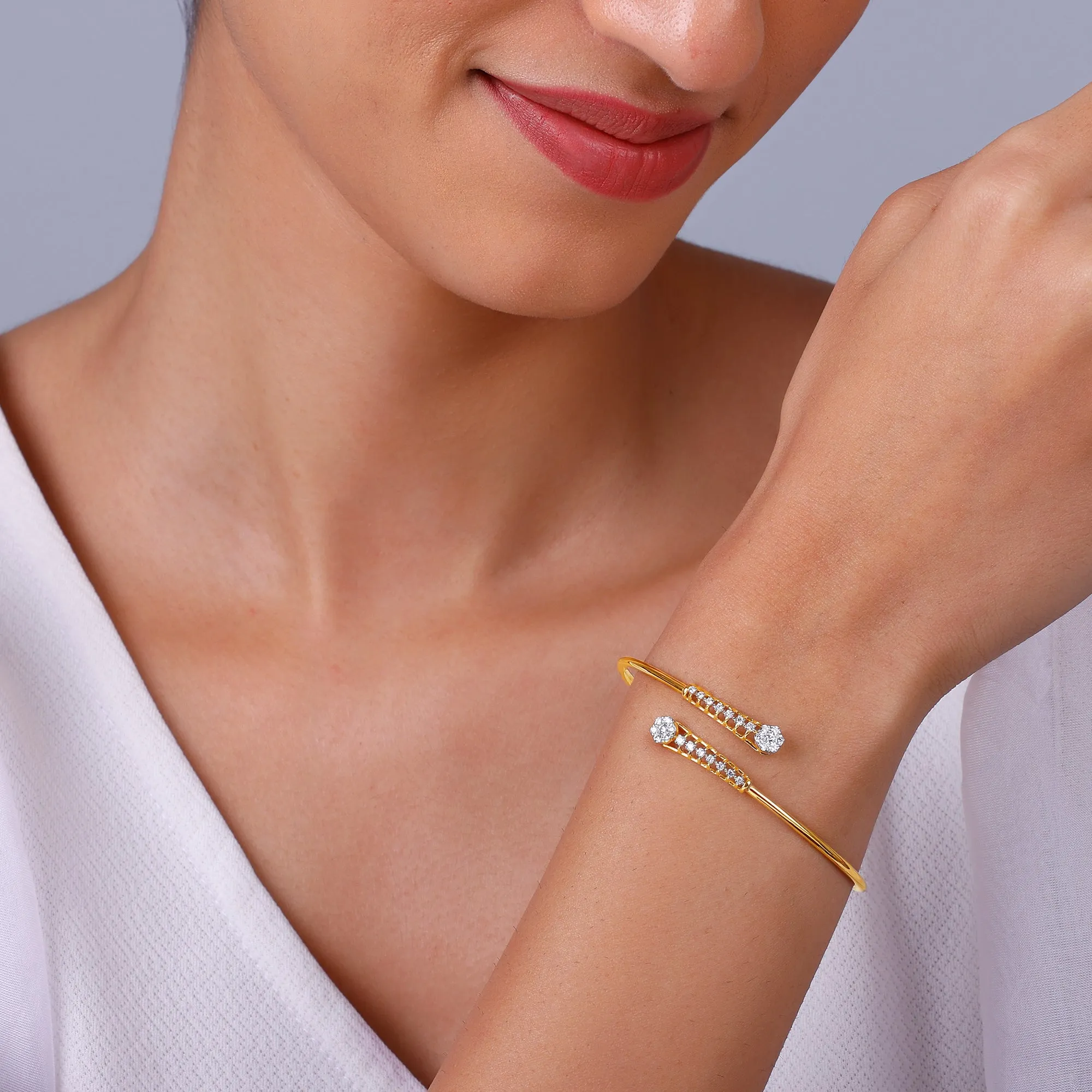 Gold Celeste Diamond Cuff Bracelet Giva