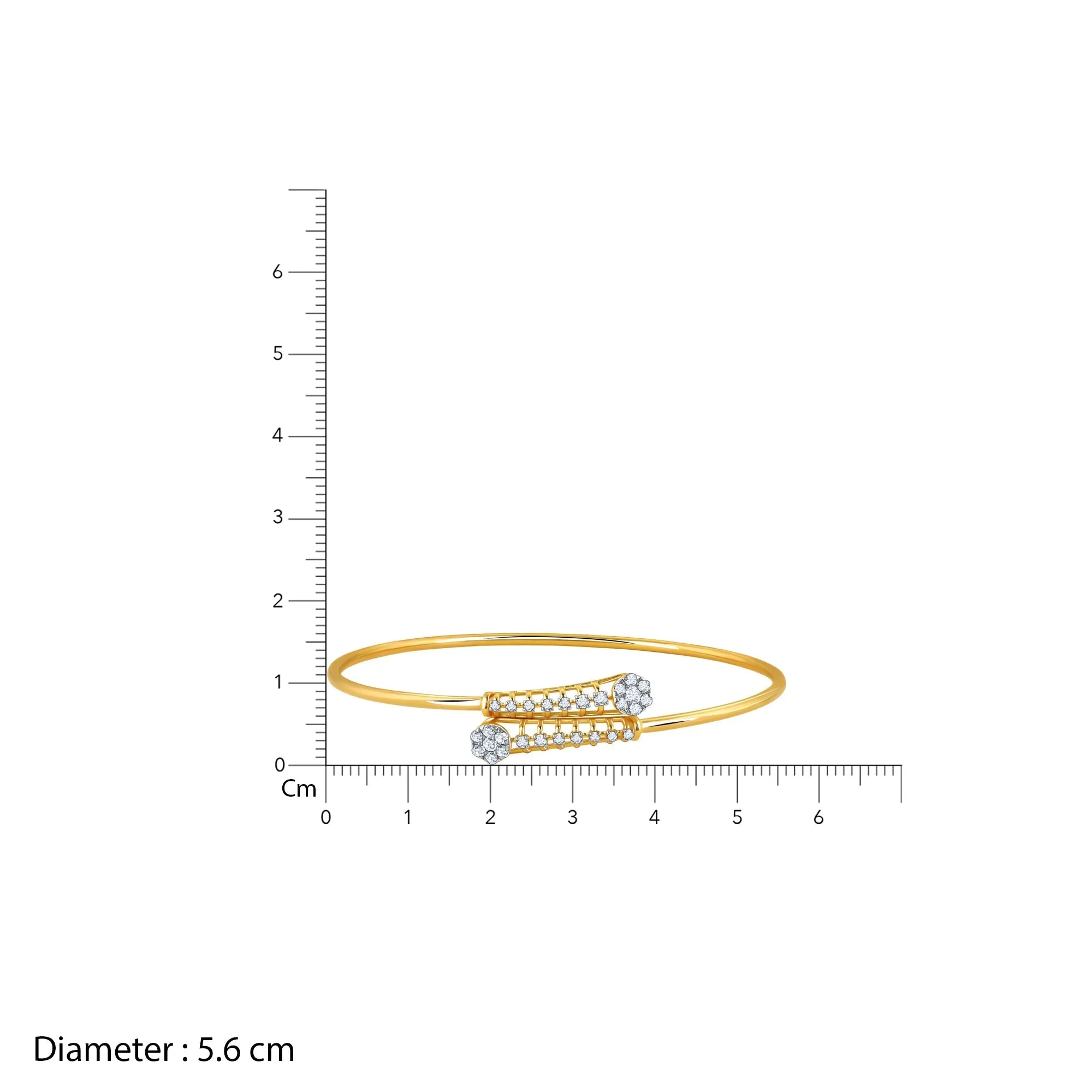 Gold Celeste Diamond Cuff Bracelet Giva