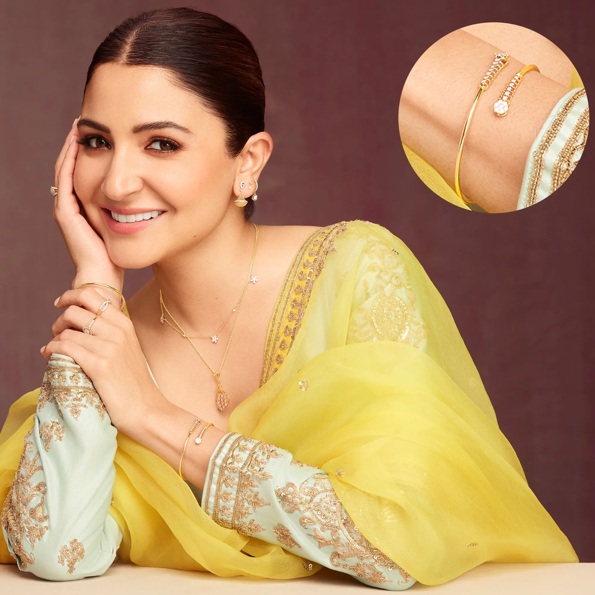 Gold Celeste Diamond Cuff Bracelet Giva
