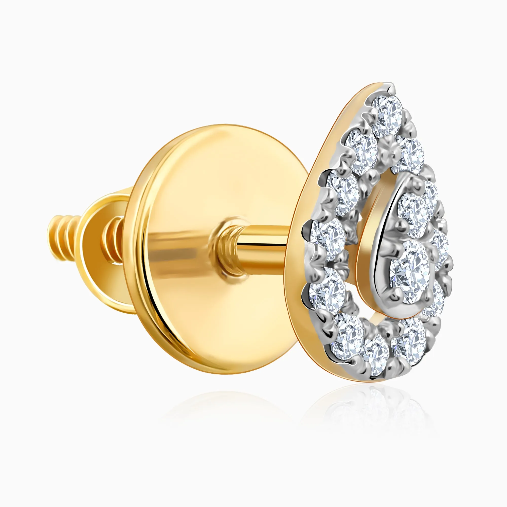 Gold Embellish Diamond Teardrop Earrings Giva