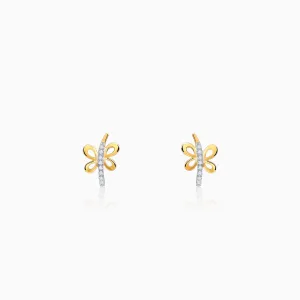 Gold Fides J-hoop Diamond Earrings Giva