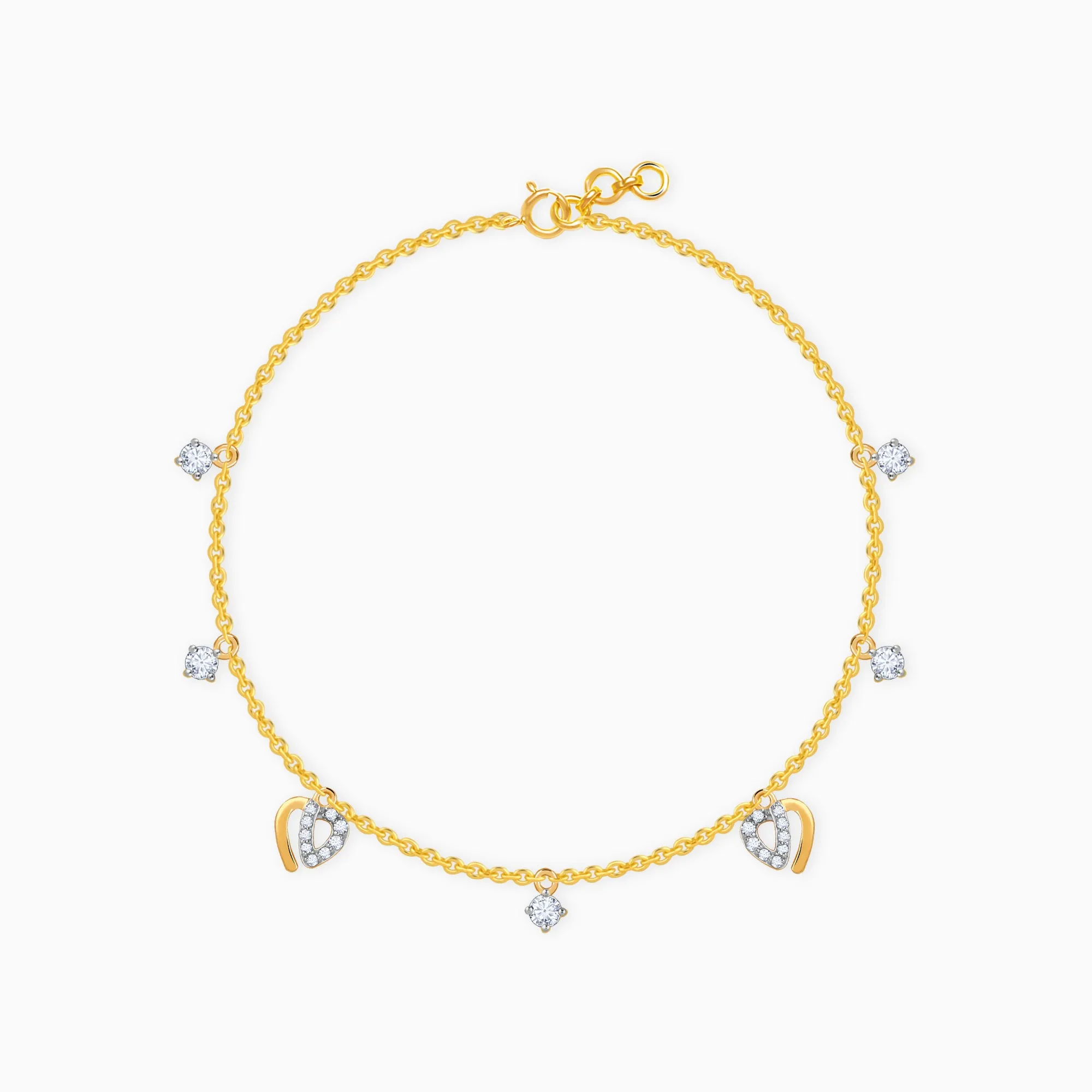 Gold Heartfelt Diamond Bracelet Giva