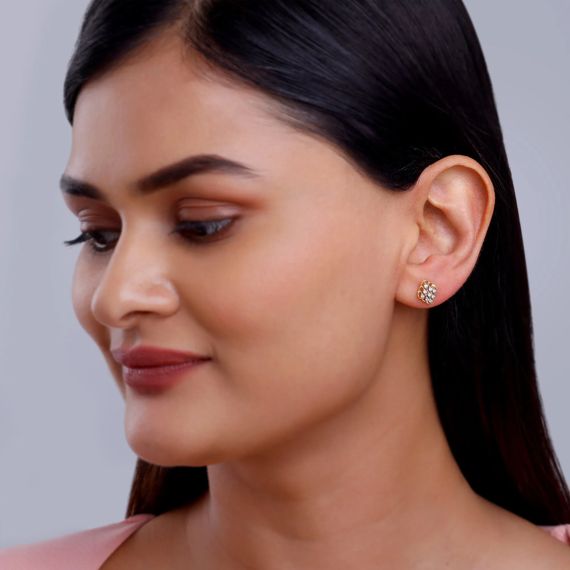 Gold Labyrinth Diamond Earrings Giva