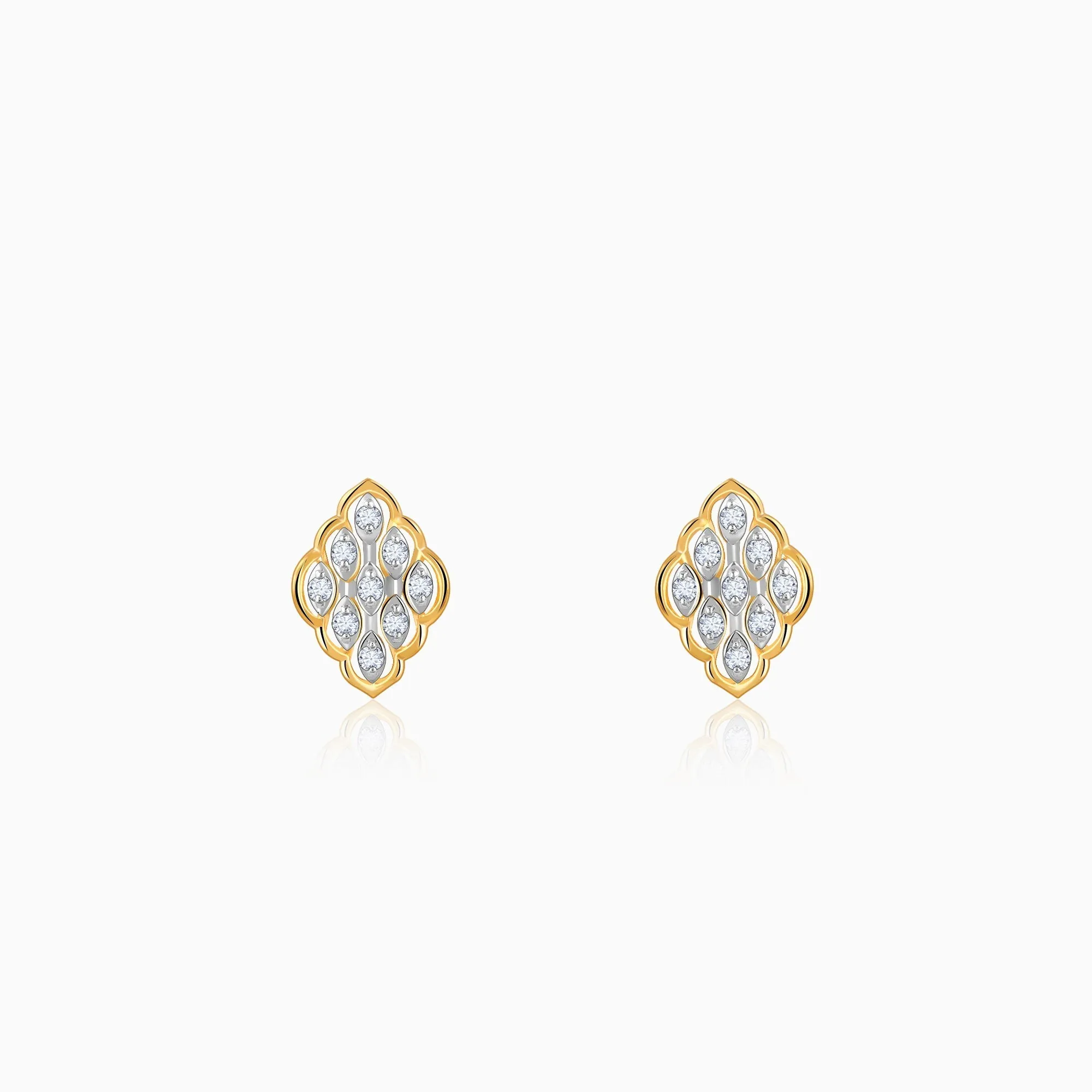 Gold Labyrinth Diamond Earrings Giva