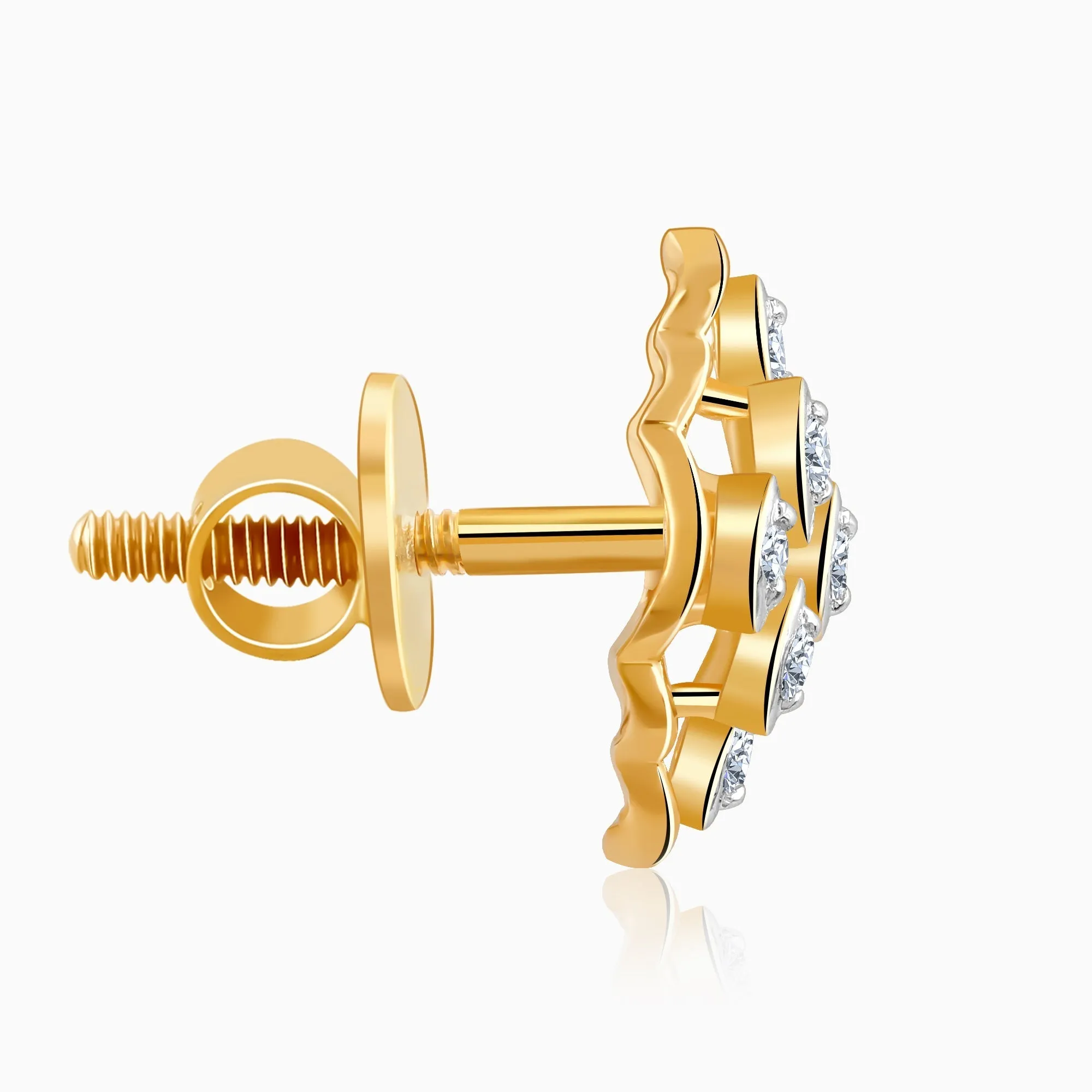 Gold Labyrinth Diamond Earrings Giva