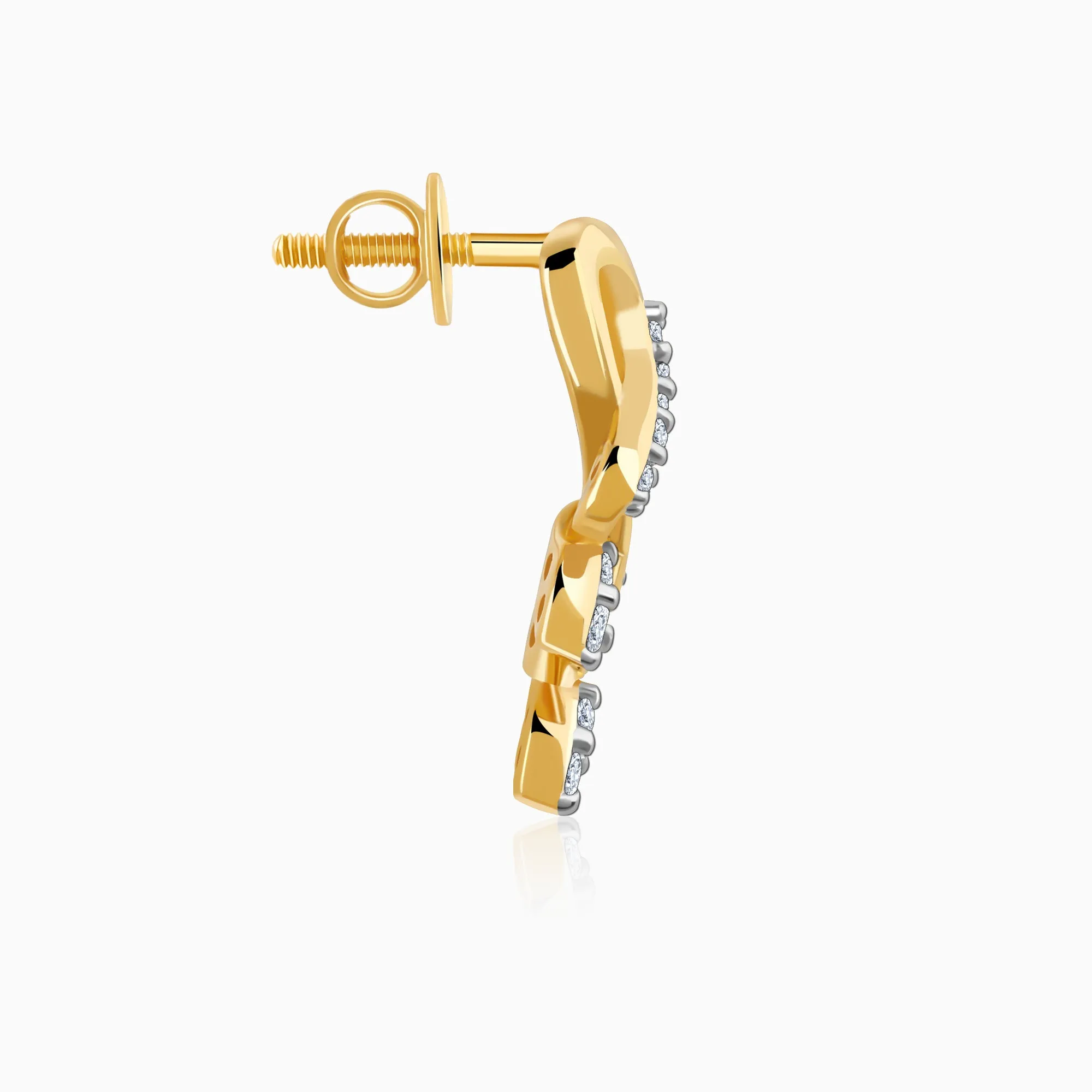 Gold Leafy Affair Diamond Earrings Giva