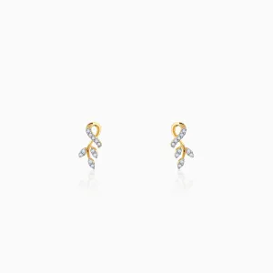 Gold Leafy Affair Diamond Earrings Giva