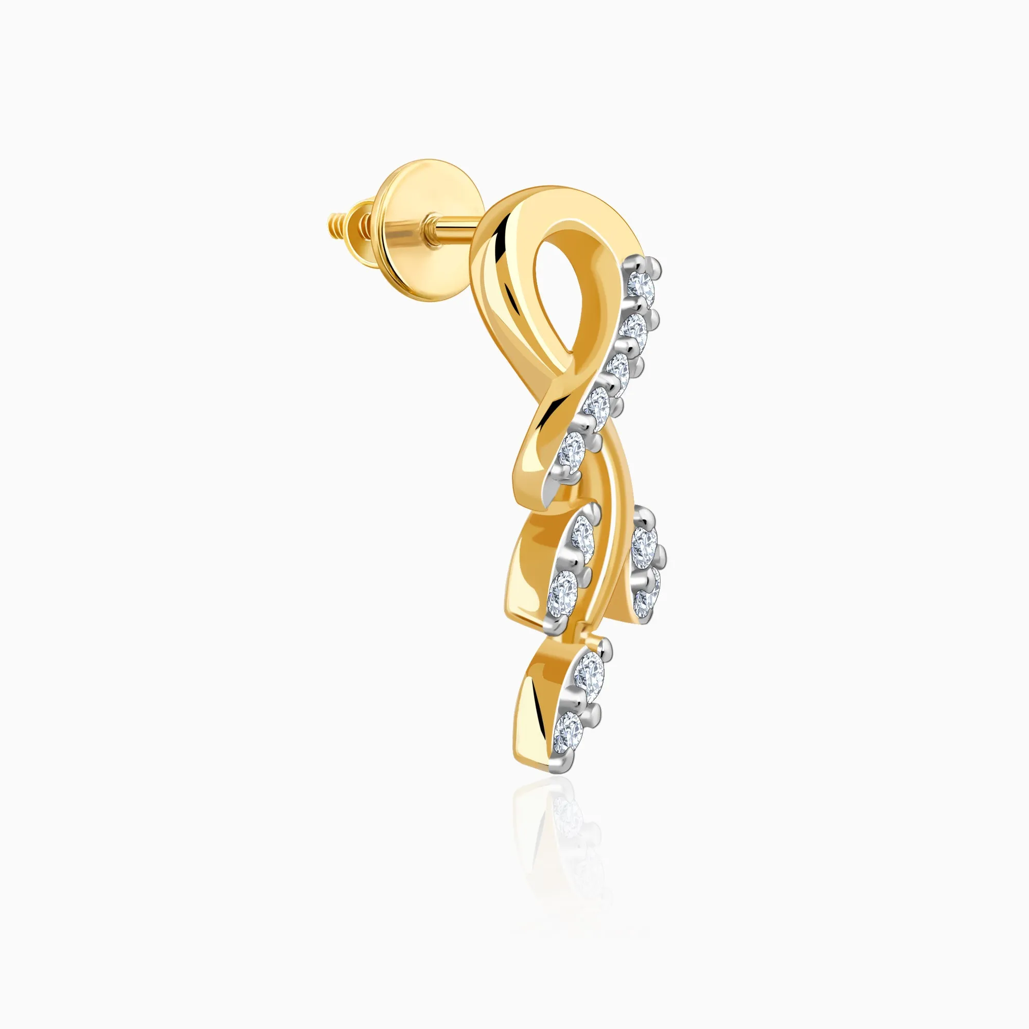 Gold Leafy Affair Diamond Earrings Giva